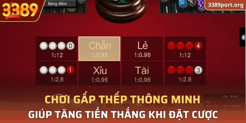 Chơi gấp thếp giúp tăng tiền thắng khi đặt cược